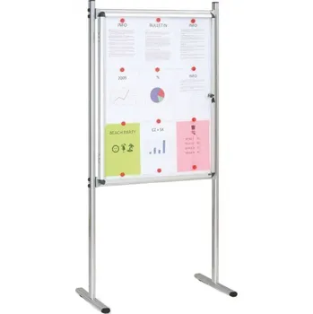 Corping Vnitřní vitrína na stojanu, 720 x 980 mm, magnetická, jednostranná