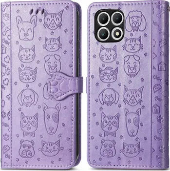 Pouzdro na tablet VSECHNONAMOBIL 79619 ART ANIMALS Peněženkový obal pro T Phone 2 fialový