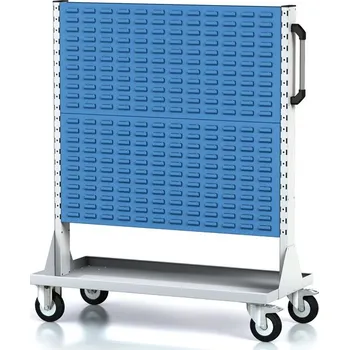 Dílenský regál Alfa 3 Mobilní stojan s panely na boxy, 4 panely, 1015 x 500 x 1242 mm