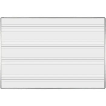 ekoTAB Bílá keramická popisovací tabule s potiskem ekoTAB, 1200 x 1000 mm, notová osnova