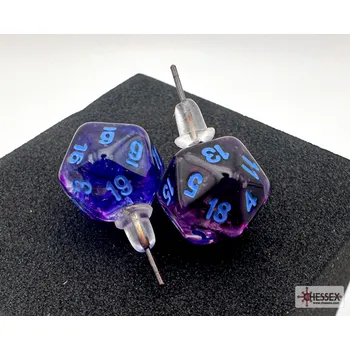 Příslušenství k deskovým hrám Chessex Náušnice Chessex Nebula Nocturnal D20 - pecka - 54510