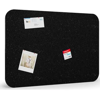 Kancelářský nábytek Akustická nástěnka 120x80 cm, kulaté rohy, černá