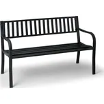 Kovová parková lavička STRIP s opěradlem, 1270 mm