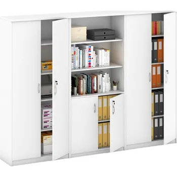 Kancelářská sestava Sestava skříní MIRELLI, Typ VII - bílá