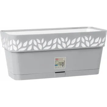 Truhlík samozavlažovací Cloe - šedý - 30 x 13 x 12 cm - pěstební pomůcky - 1 ks