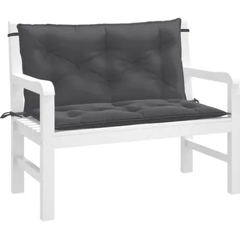 Podsedák vidaXL Podušky na zahradní lavici 2 ks červená melanž 100 x 50 x 7 cm [4002585] Barva: melanžová antracitová