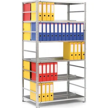 Prodejní regál META Regál na šanony COMPACT, 2200 x 1250 x 600 mm, pozink, základní