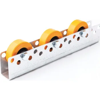 Dopravníkový pás Univerzální kladičková lišta, nosnost 40 kg, rozteč 50 mm