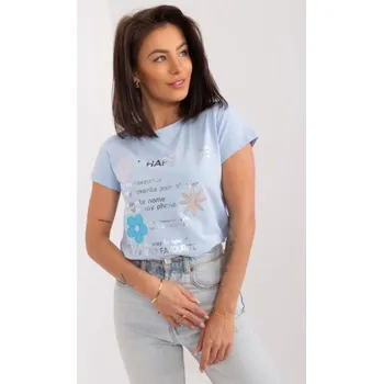 Dámská halenka Dámské tričko BASIC FEEL GOOD světle modré