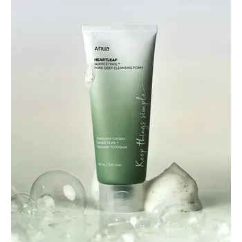 Přípravek na čištění pleti a oči Anua Heartleaf Quercetinol Pore Deep Cleansing Foam - čistící pěna