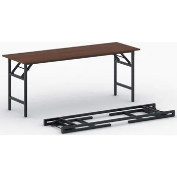 Konferenční stolek Konferenční stůl FAST READY, 170x50 cm, černá podnož, třešeň