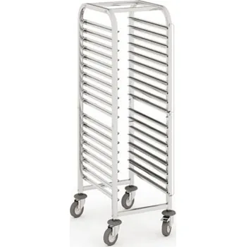 Servírovací stolek Nerezový přepravní vozík na gastronádoby, 10 pater, 1350 x 380 x 550 mm