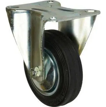 Pojezdové kolečko Gumové transportní kolo s přírubou, průměr 100 mm, valivé ložisko