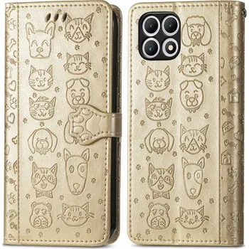 Pouzdro na tablet VSECHNONAMOBIL 79624 ART ANIMALS Peněženkový obal pro T Phone 2 zlatý