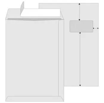 Obálka Pošt.tašky C4 - samolep.,krycí pásk.,okénko,250ks
