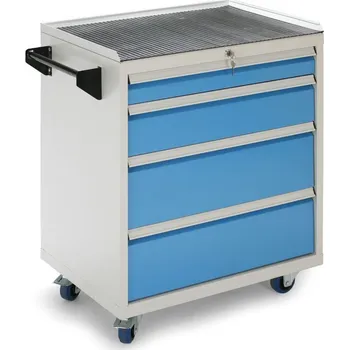 KOVOS Dílenský montážní vozík na nářadí KOVOS, 4 zásuvky, 720 x 920 x 500 mm