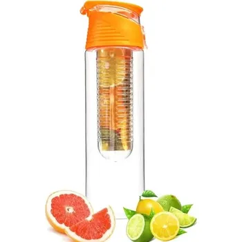 Láhev s filtrem na ovoce | láhev s difúzerem - Oranžová,800ml