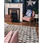 Koberec šedý kožený 160 x 230 cm obdélníkový pravá hovězí kůže patchwork vzor ručně vyrobený moderní styl Beliani