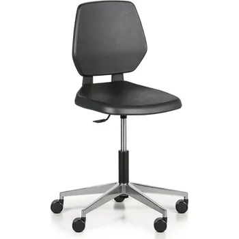 Antares Pracovní židle ALLOY PU, nízká, na kolečkách, černá