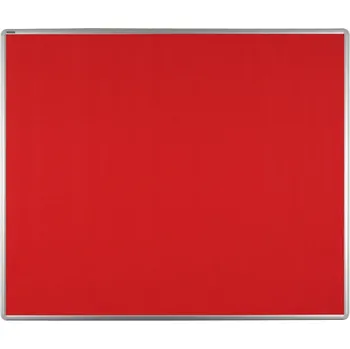 Textilní nástěnka ekoTAB v hliníkovém rámu, 1200 x 900 mm, červená