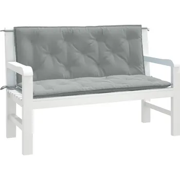 Podsedák vidaXL Podušky na zahradní lavici 2 ks modrá melanž 120x50x7 cm textil [4002597] Barva: melanžová světle šedá