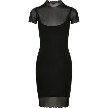 Dámská móda Ladies Mesh Double Layer Dress - black XL