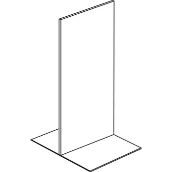 Prodejní regál Prodejní regál oboustranný, plné stěny, 1600 x 1000 x 900 mm, přídavný, antracit