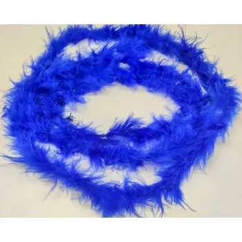 Výtvárné potřeby Boa, labutěnka marabu peří, modrá - délka 2 m, šířka 3 cm