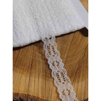 Krajka Silonová krajka / vsadka šíře 16 mm barva bílá