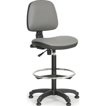 EUROSEAT Pracovní židle s kluzáky MILANO bez područek, permanentní kontakt, opěrný kruh, šedá