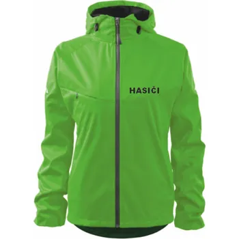 Pánská softshellová bunda ON-DESIGN Zelená dámská bunda pro hasiče Velikost: 2XL, Umístění potisku: levé prso, Barva potisku: černá