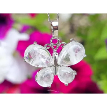 Přívěsek Křišťál motýl přívěsek bižuterní kov