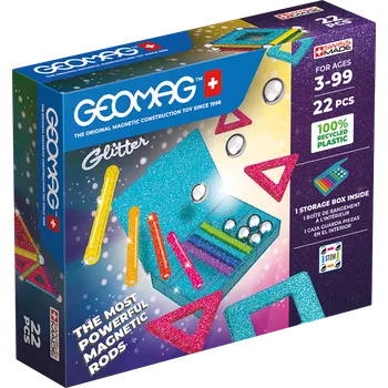ostatní stavebnice Geomag Glitter Recycled 22 dílků