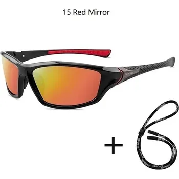 Polarizační sluneční brýle unisex s UV400 ochranou - 15 Červené zrcadlo