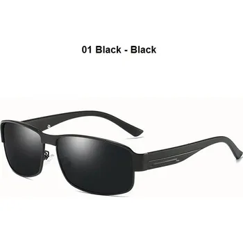 Luxusní polarizační sluneční brýle pro muže UV400 - 01 Černá - Černá