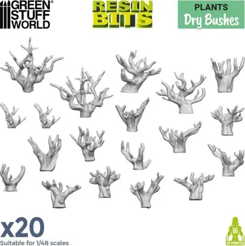 Plastikový model 3D Printed Set Dry Brushes – 3D tištěné suché keře (20 ks)