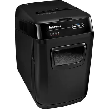 Kancelářská technika FELLOWES skartovač AutoMax 150 C křížový řez 4x38 mm objem koše 32 l stupeň utajení P-4 (důvěrné) černý