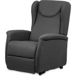 Relaxační křeslo ušák TELMAR s elektrickým polohováním — 2 motory, látka, šedá