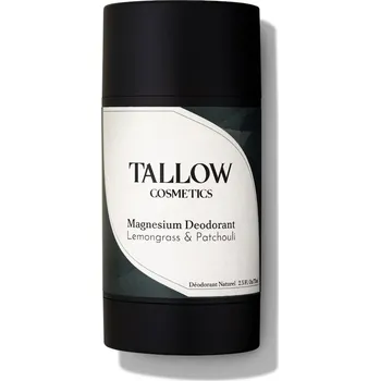 Tallow Cosmetics | Magnéziový deodorant – citronová tráva & pačuli šetrný k citlivé pokožce díky loji • bez hliníku a sody • celodenní svěžest • 75 ml