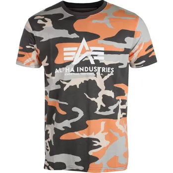 Pánské tričko tričko pánské ALPHA INDUSTRIES - orange grey camo_100501C - S