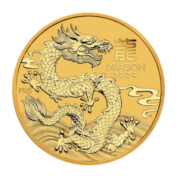 Sběratelství The Perth Mint Lunární série III. Rok draka 10 oz 2024 zlatá mince