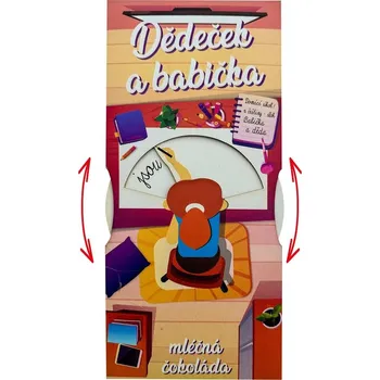 Cukrovinka Dárková interaktivní čokoláda 100 g dědovi a babičce od holčičky