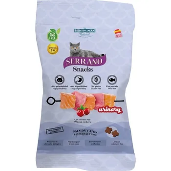 Pamlsek pro kočku Mediterranean Natural Serrano Snack Cat Urinary Salmon & Tuna 50g