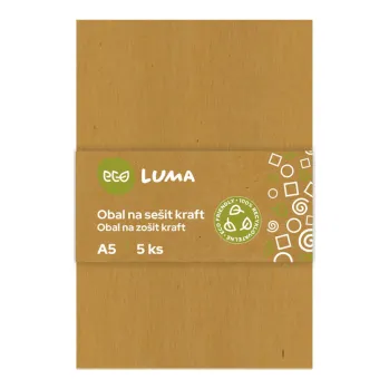 Kancelářské potřeby Obaly na sešity ECO LUMA - A5 / kraft / 5 ks