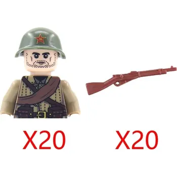 ostatní stavebnice Vojenské stavebnice pro děti s historickými figurkami | lego styl komponenty - D260-WG074-20PCS