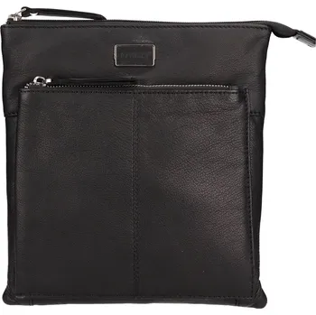 Kabelka Dámská kožená crossbody kabelka Lagen Amara - černá