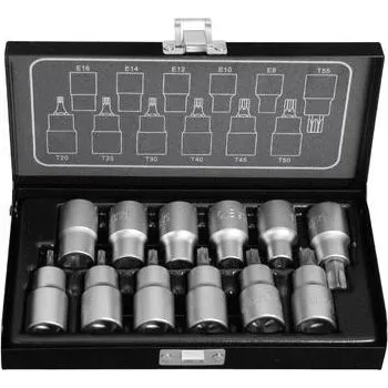 Gola sada Sada gola 1/2" TORX nástrčná +zástrčná 12dílná PROTECO