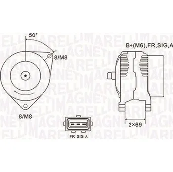 Alternátor generátor MAGNETI MARELLI MQA1857