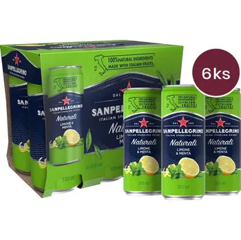 Limonáda Sanpellegrino Limone & Menta plech 6 x 330 ml