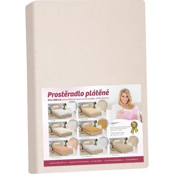 Prostěradlo Bellatex Prostěradlo plátěné Bílá káva